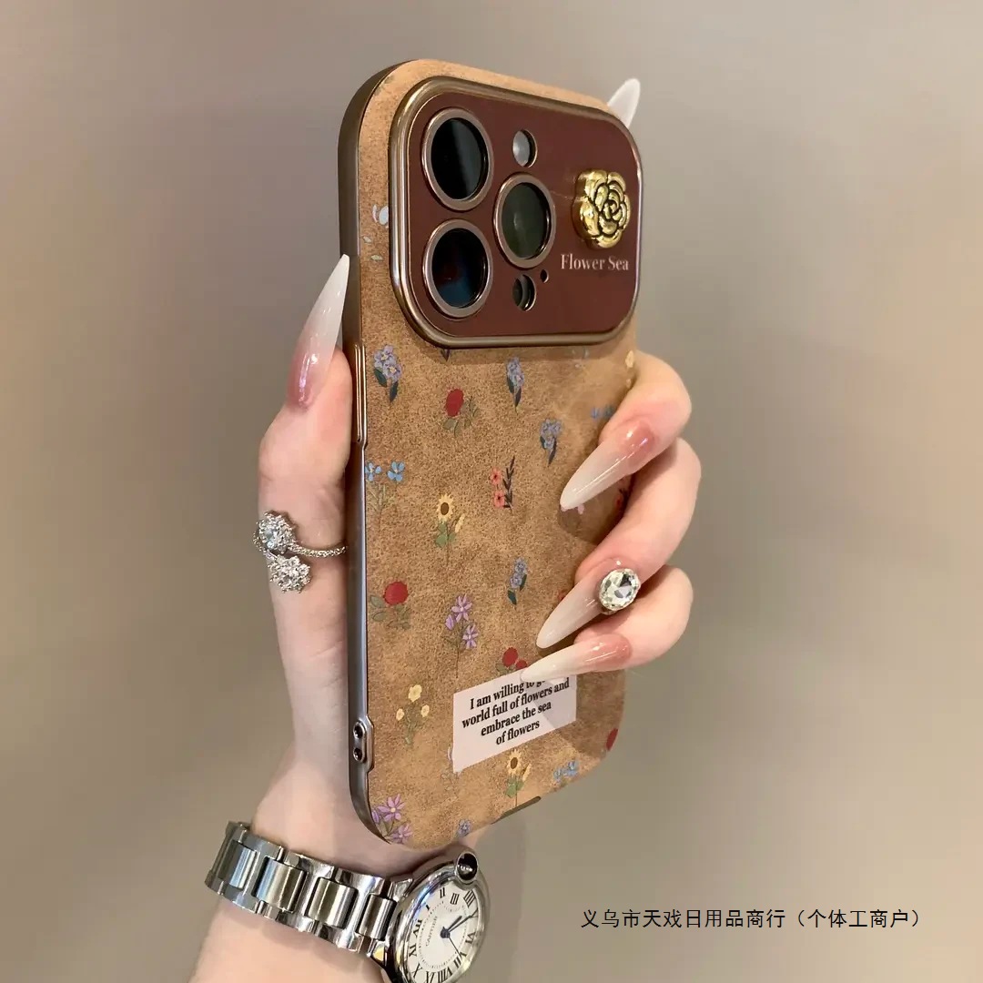 适用苹果17promax手机壳iphone16pro小羊皮质15promax新款女全包