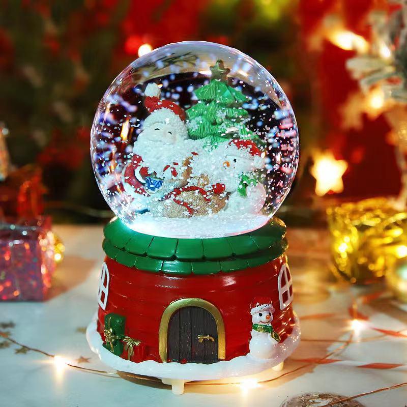 圣诞节水晶球音乐盒八音盒送女孩男生女生儿童创意小礼物幼儿园