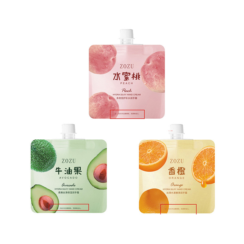 Zozu Fruit Hand Cream Series Fragrant Citrus Peach Avocado Nourishing Moisturizing Autumn and Winter Products Factory Wholesale