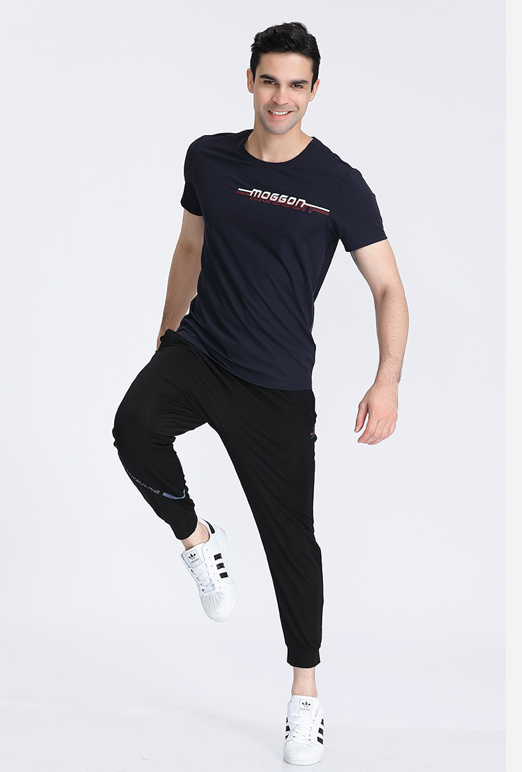 千足龙夏季圆领t恤户外休闲运动棉透气品牌运动情侣装团体服定制