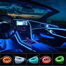 5米EL带边冷光线USB汽车氛围灯LED车内气氛灯发光线门缝灯通用款