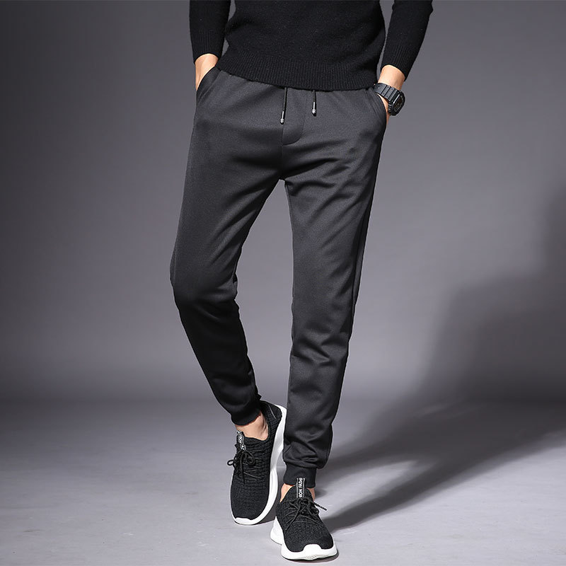 Summer Thin Pants Men's Korean-Style Trendy Track Pants Slim Straight Loose Ice Silk Men's Casual Harem Pants