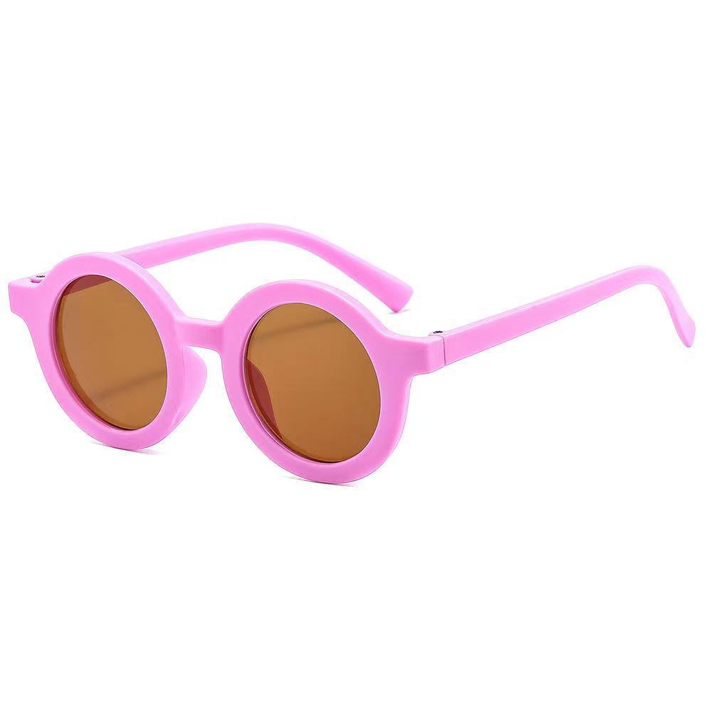 2023 Children's Sunglasses Fashion Baby Baby round Frame Fashion Sunglasses Cute Cartoon Girl Child Decoration Glasses