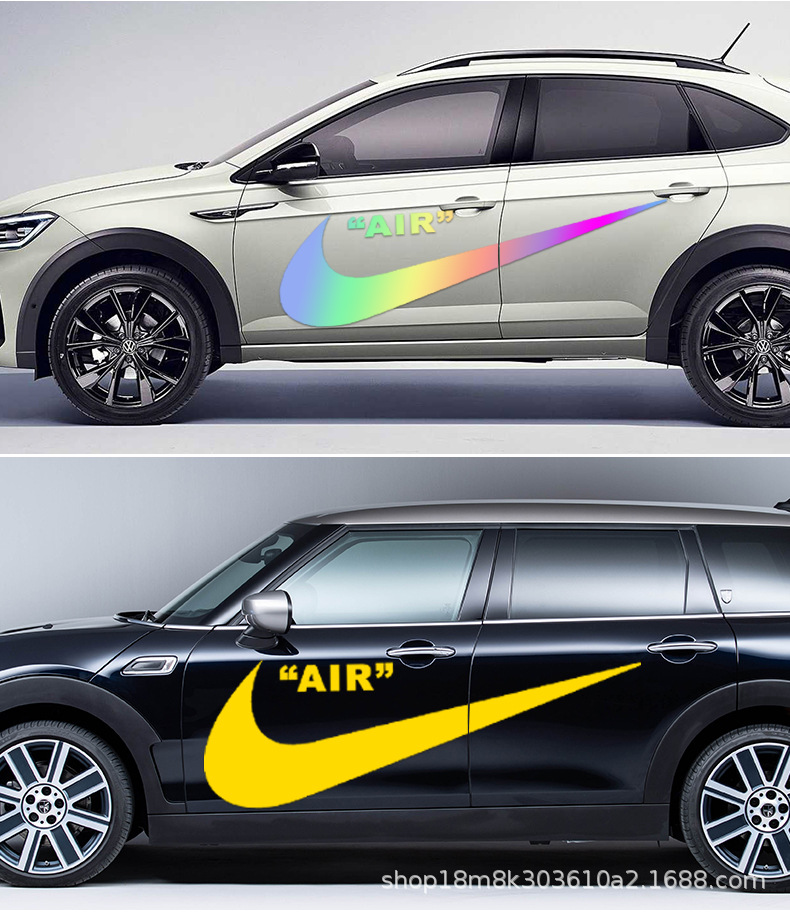 耐克潮牌车贴创意个性nike大勾车身贴划痕遮挡汽车贴纸潮流改装