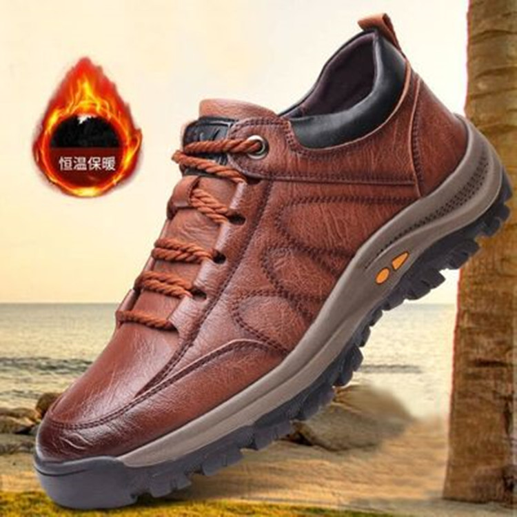2023 New Autumn and Winter Single Cotton Same Casual Shoes Men's Mountaineering Sneaker Cotton Shoes Thickened Warm Men's Shoes