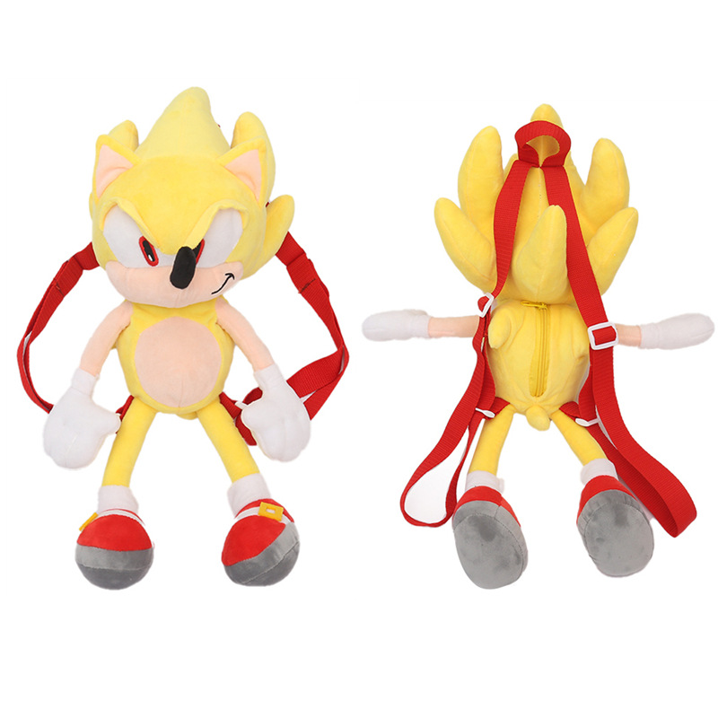 Cross-Border New Arrival Sony Backpack Plush Backpack Sonic the Hedgehog Hedgehog Sonic the Hedgehog Ng Plush Toy