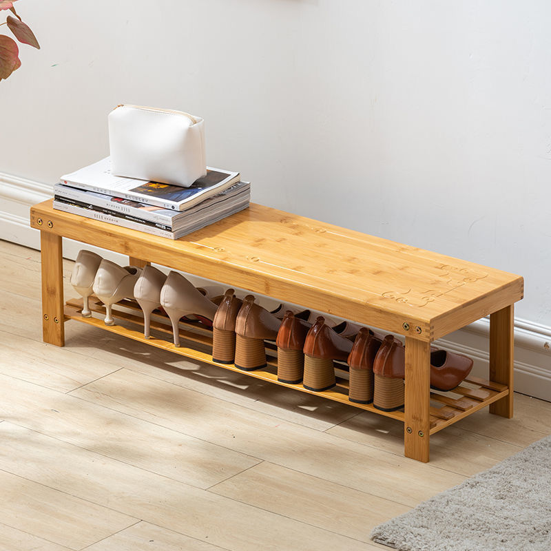 换鞋长凳可坐式换鞋凳门口家用鞋架子防尘经济型收纳实木小型鞋柜