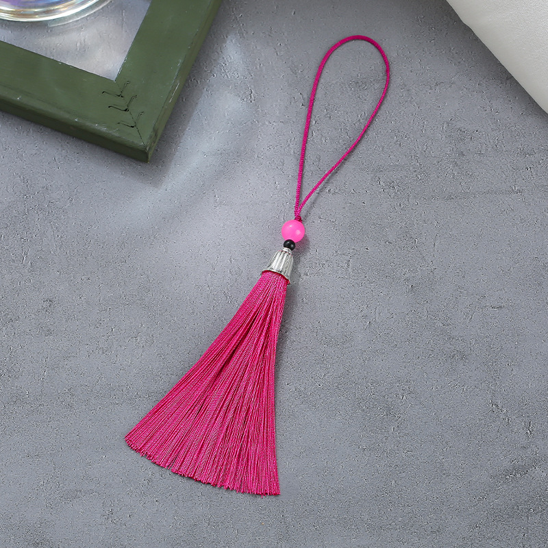 8cm Vintage Antique Tassel Fringe Beaded Hanfu Overlapping-Weight Mobile Phone Tassel U Disk Bookmark Pendants Wholesale