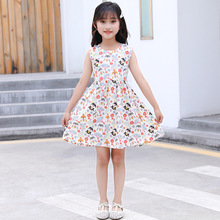 女童背心裙 外贸新款夏季韩版中小童宝宝裙子 儿童棉布舒适裙批发