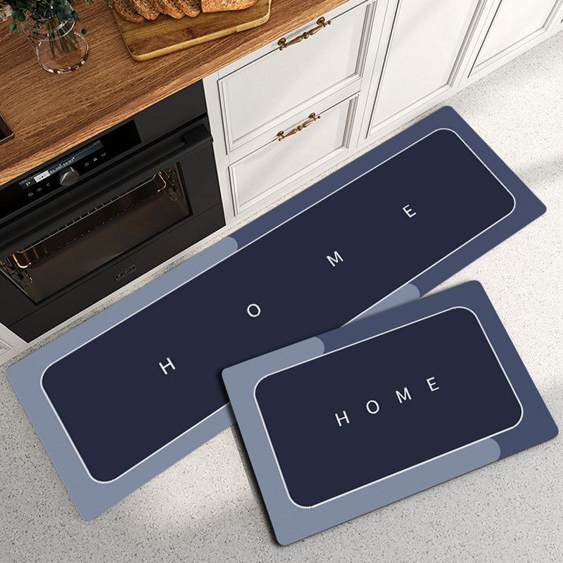 定制厨房地垫防油耐脏跨境硅藻泥防滑垫易打理高级感家用门口脚垫