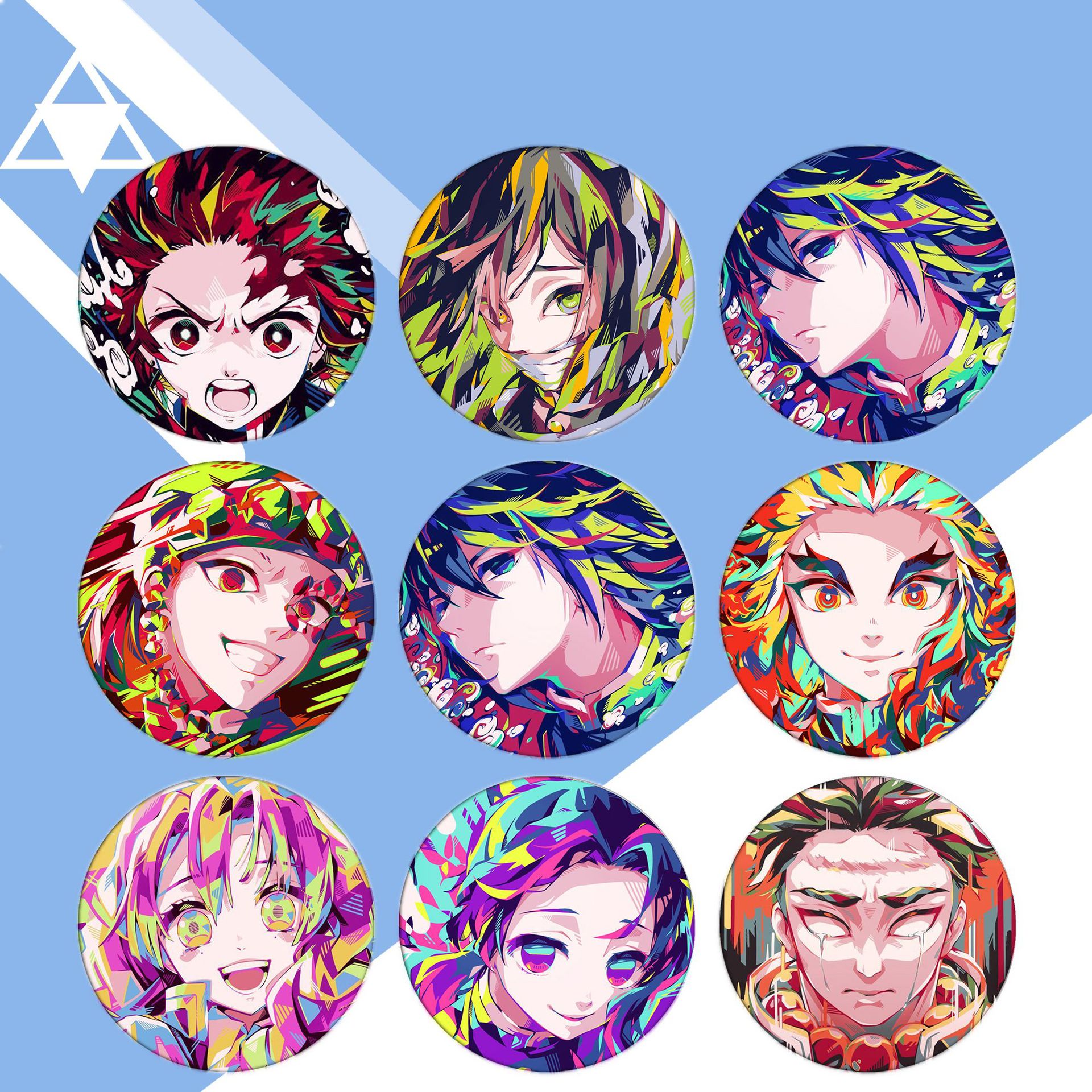 鬼灭之刃金属马口铁徽章厂家批发炭治郎我妻善逸圆形胸章满98包邮