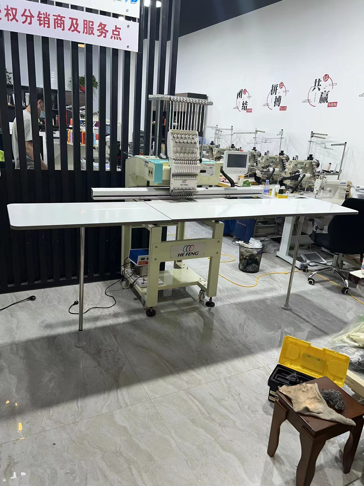 二手禾丰单头绣花机 大范围电脑单头绣花机 汉服旗袍绣花机刺绣机