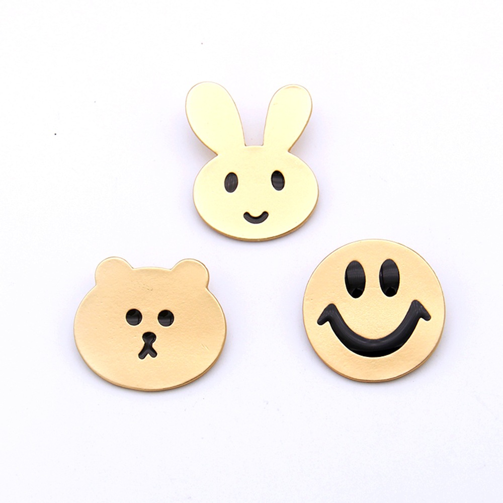 卡通小熊兔子笑脸胸针日系可爱学生儿童礼物别针服饰包包个性配饰