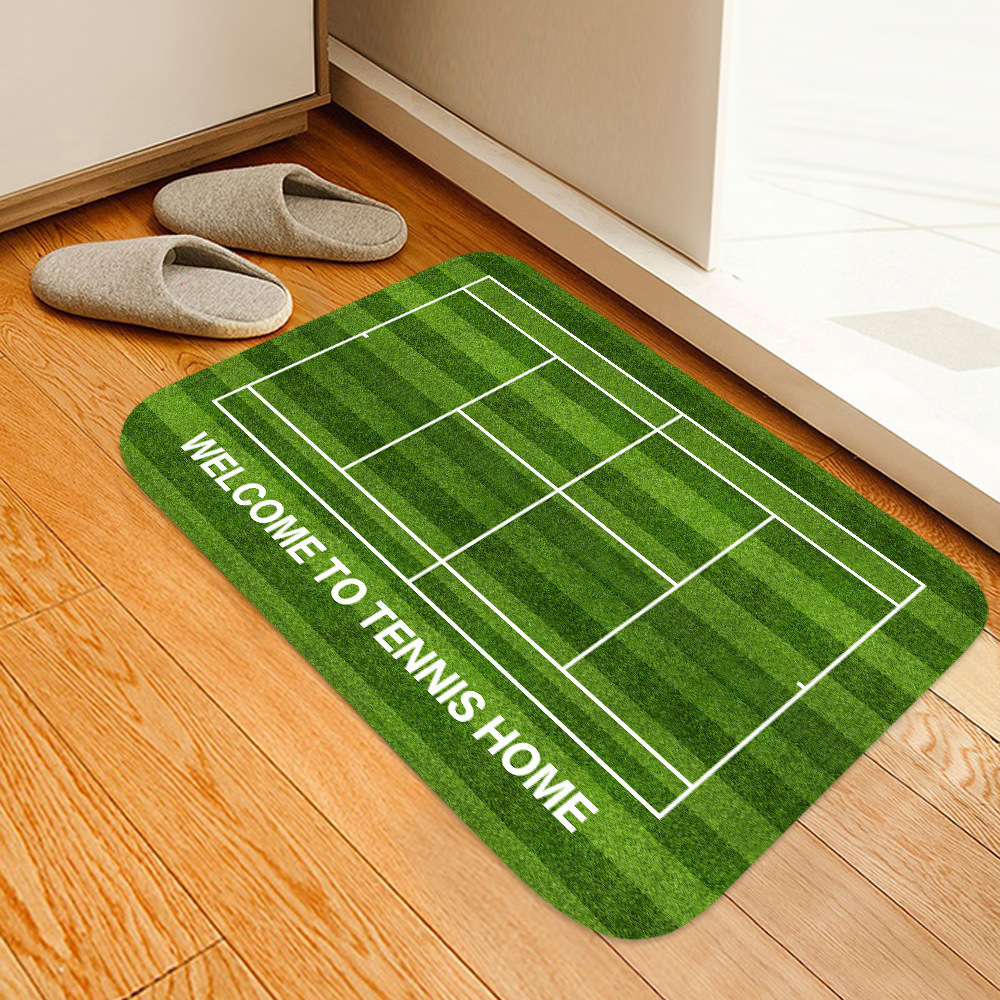 Cross-Border Hot Tennis Badminton Court Flannel Hydrophilic Pad Bathroom Non-Slip Mat Foot Mats Floor Mat Factory Wholesale