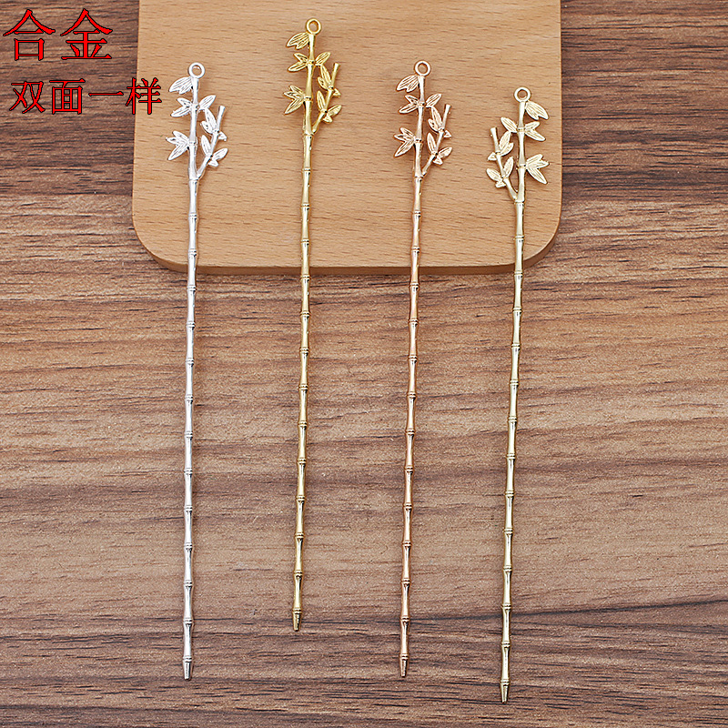 thin bamboo hair stick bamboo leaf hairpin hair plug