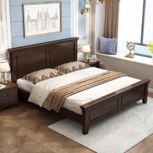 美式床全实木床乡村复古1.8米1.5米1.2单双人床主卧家具储物婚床