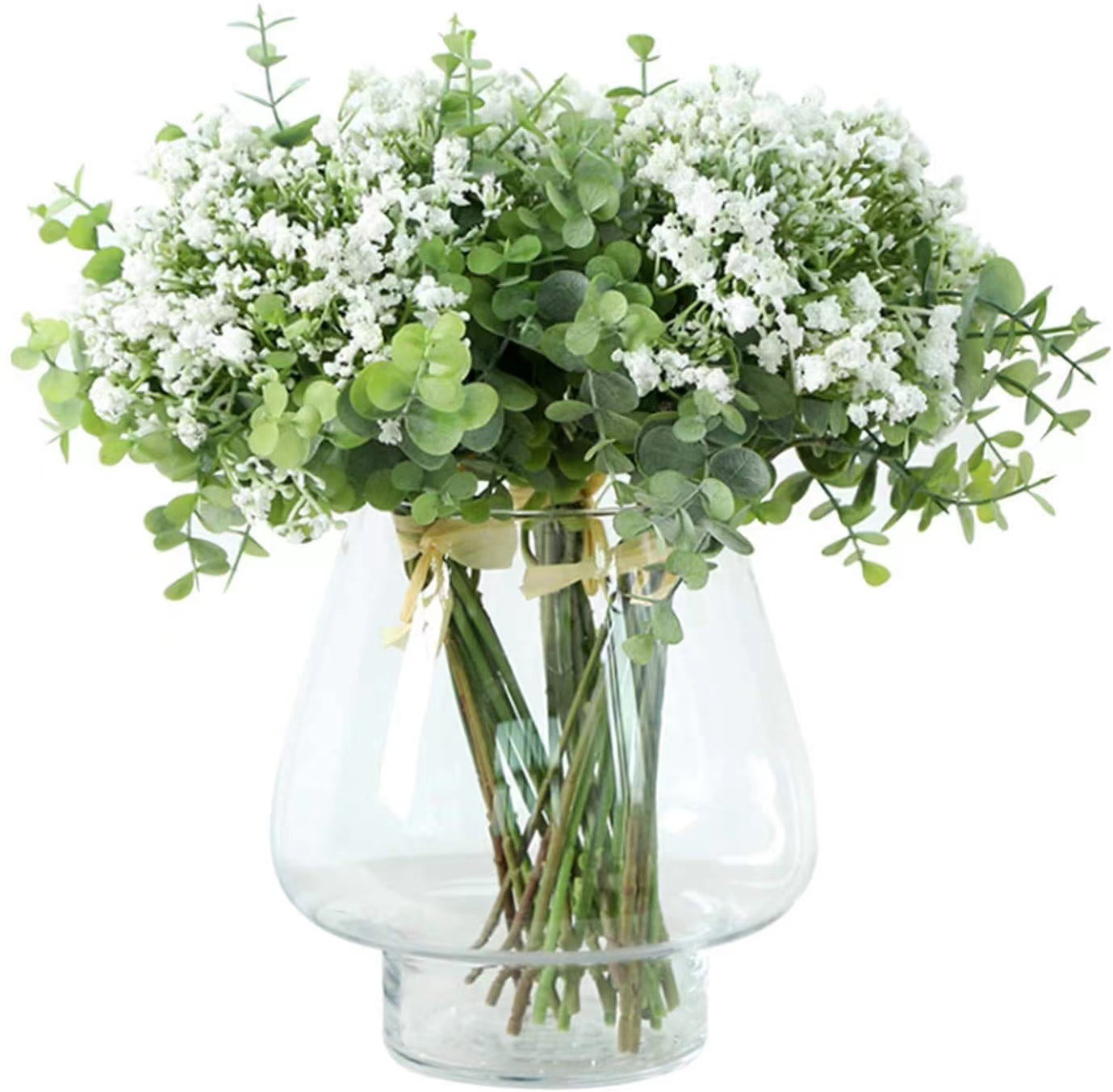 绿色系叶材婚庆仿真尤加利满天星森系婚礼堂手札装饰路引插花配草