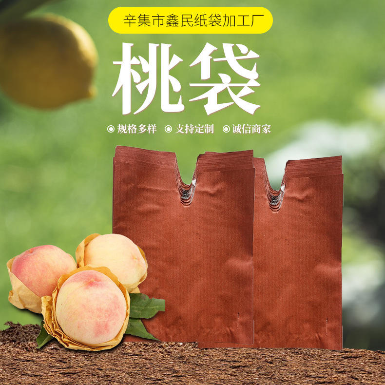 桃袋水果套袋雨桃子番石榴袋虫包装双层蟠桃纸袋水葡萄枇杷套袋