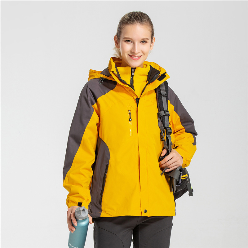 新款潮流情侣款秋冬可拆卸加绒加厚防水时尚户外1604奥索卡冲锋衣