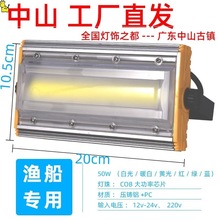 led投光灯12v24v户外照明室外防水工地庭院渔船探照灯泛光灯低压