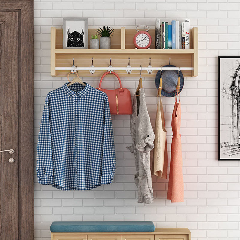 进门玄关挂衣架墙上置物架个性创意门口衣帽架客厅钥匙挂钩壁挂
