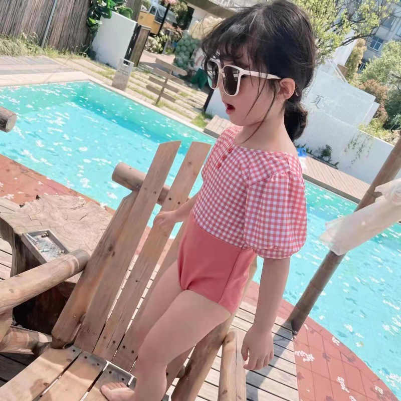 公主小学生4-11岁裙式儿童女童甜美分体泳衣女童泳衣2022夏新款洋气
