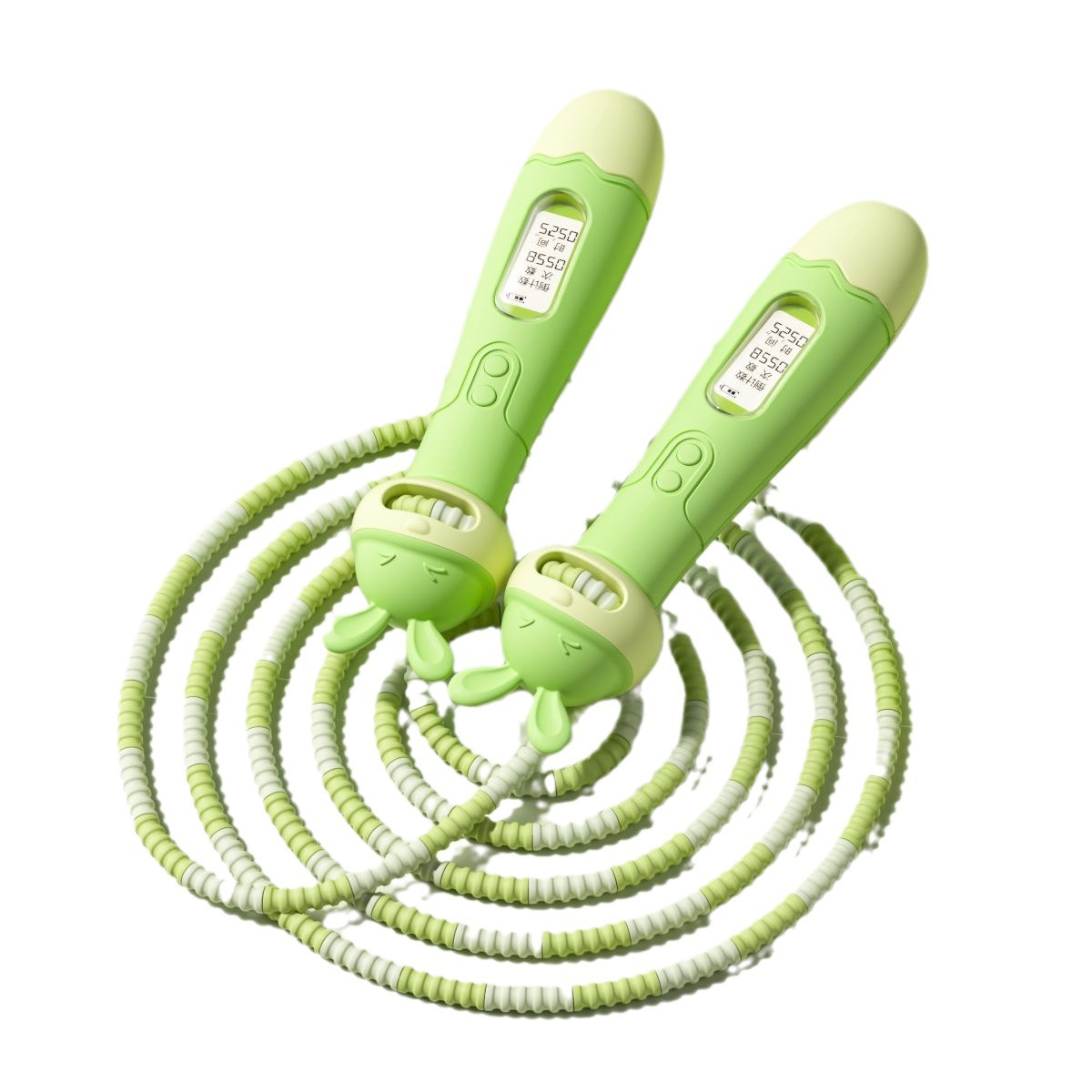 Children's Counting Bamboo Skipping Rope Cartoon Soft Bead Adjustable Sports Skipping Rope for Primary School Students for Kindergarten Entry