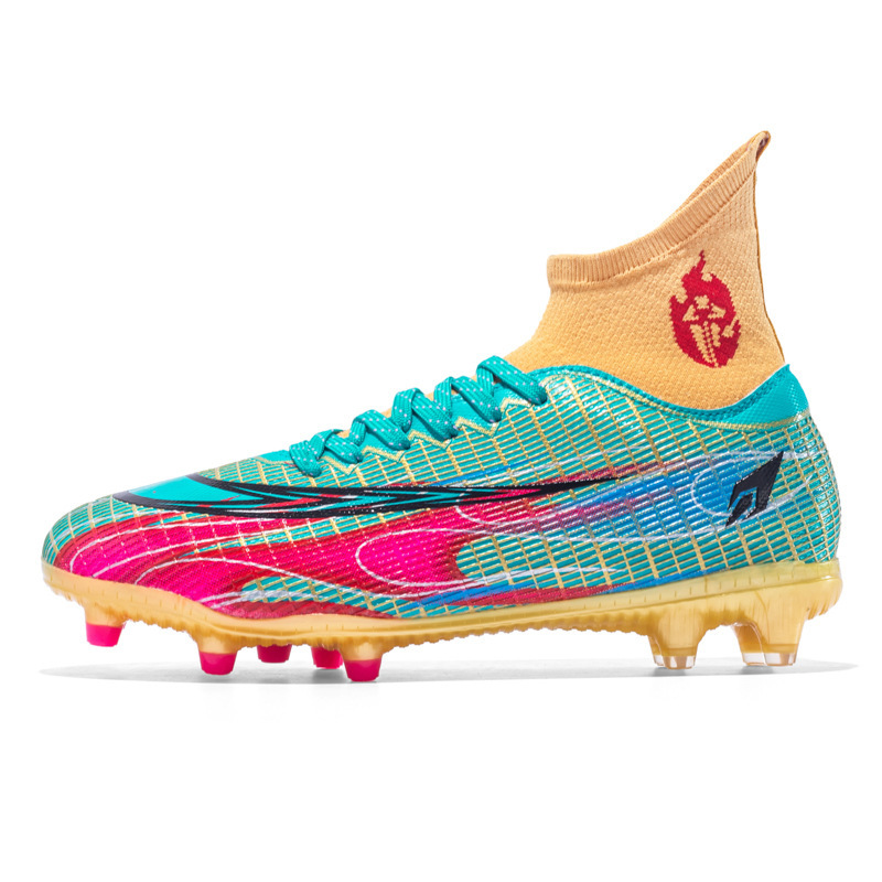 跨境高帮梅西足球鞋男fg长钉ag短钉儿童青少年成人足球训练运动鞋