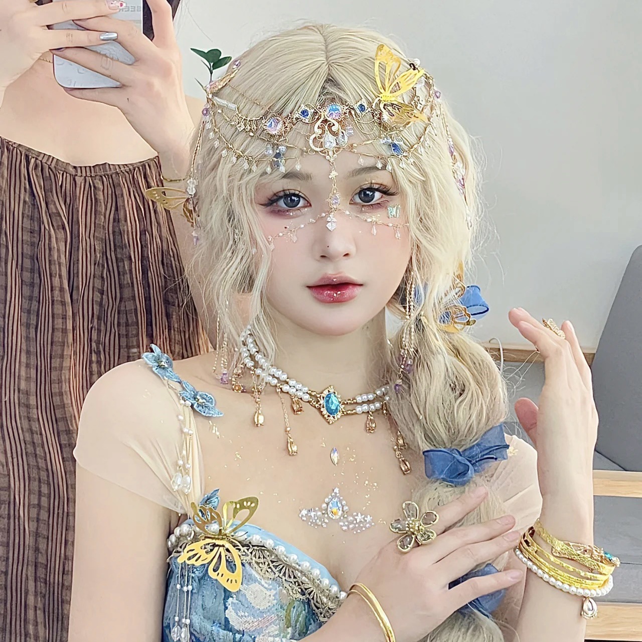 异域风情西域舞姬公主头饰古风流苏发饰西双版纳拍照写真道具额饰