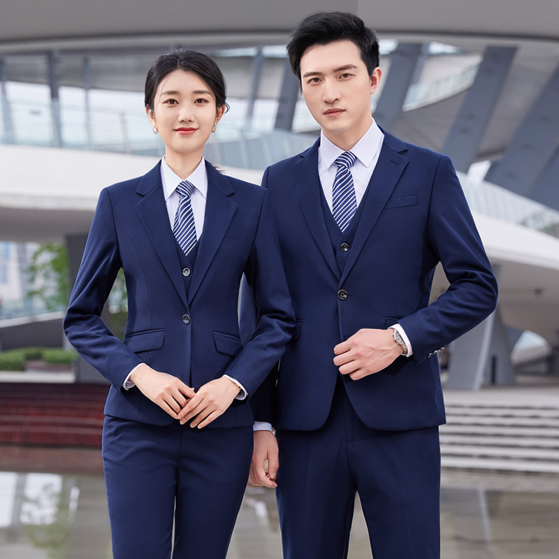 职业装西服套装男女同款西装商务正装工作服可加工绣花团购批发