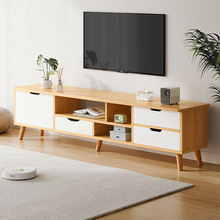 北欧电视柜现代简约卧室客厅家用小户型实木腿茶几电视机柜组吴之