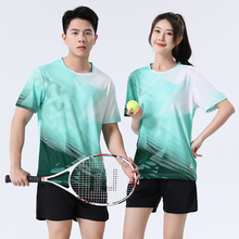 2024新款羽毛球男女新款夏短袖速干透气排球运动韩版乒乓球套装