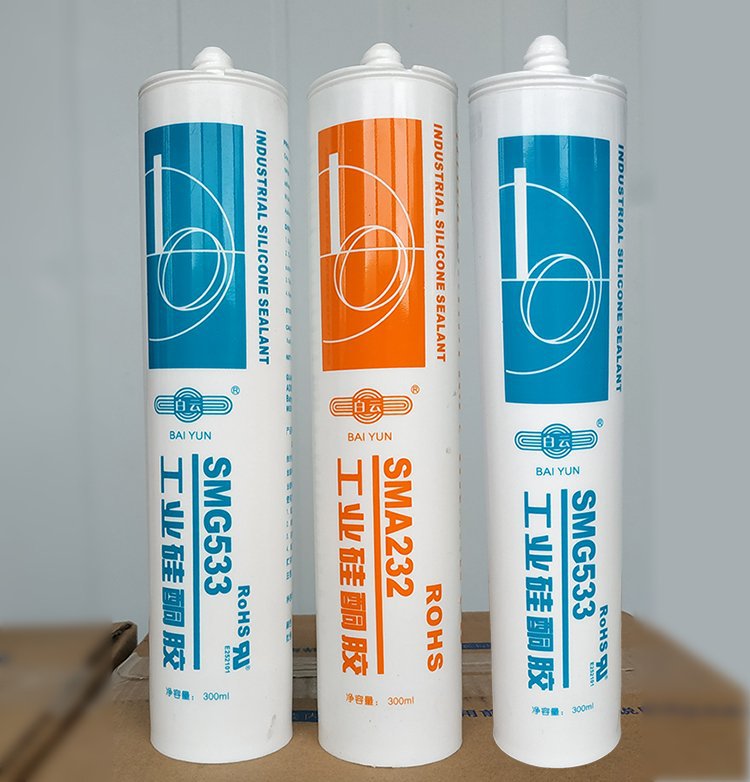 白云工业硅酮胶smg 533 太阳能组件led灯具 汽车大灯密封胶 300ml