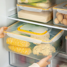 食品级冰箱收纳保鲜盒透明带盖食物冷冻密封盒厨房蔬菜鸡蛋收纳盒