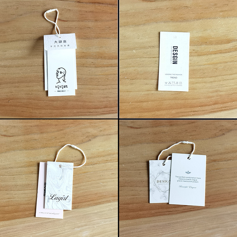 鞋服箱包店工厂吊牌定制衣服挂牌标签合格证logo印刷烫金设计