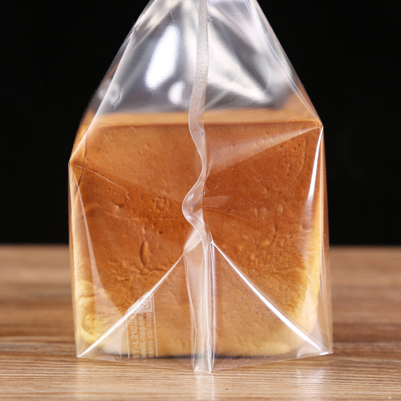 New Self-Standing Self-Sealing Western Toast Zipper Bag Baking Bread Plastic Transparent Bag Portable Food Packaging Bag