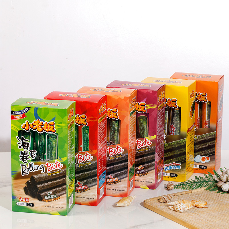 小老板原味海苔卷紫菜炸香脆儿童零食网红小吃即食休闲办公室食品