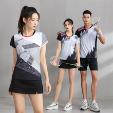 新款2022羽毛球服男女套装速干夏运动网球乒乓球比赛队服印字