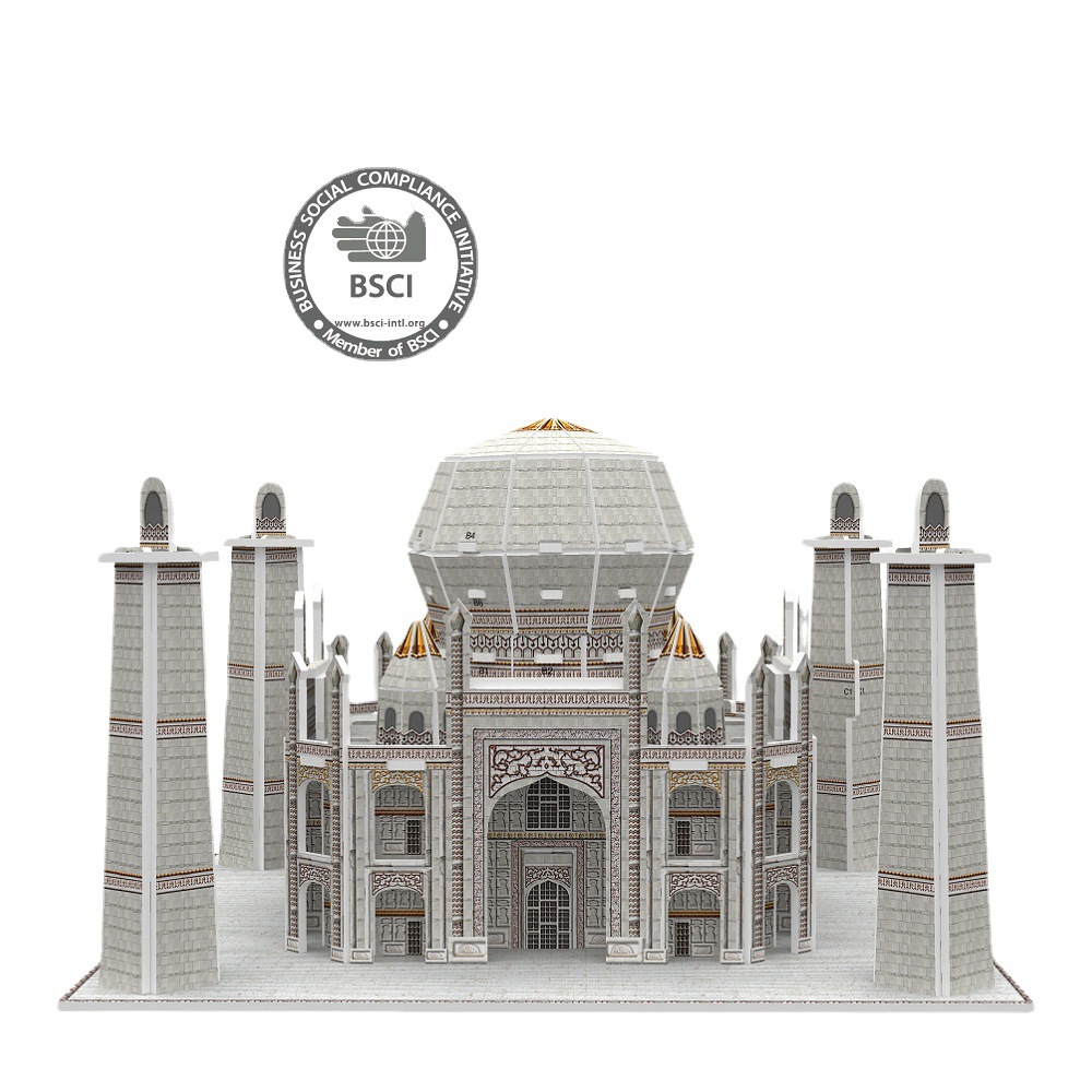 诺思图 立体拼图世界著名建筑泰姬陵纸制建筑模型地摊玩具