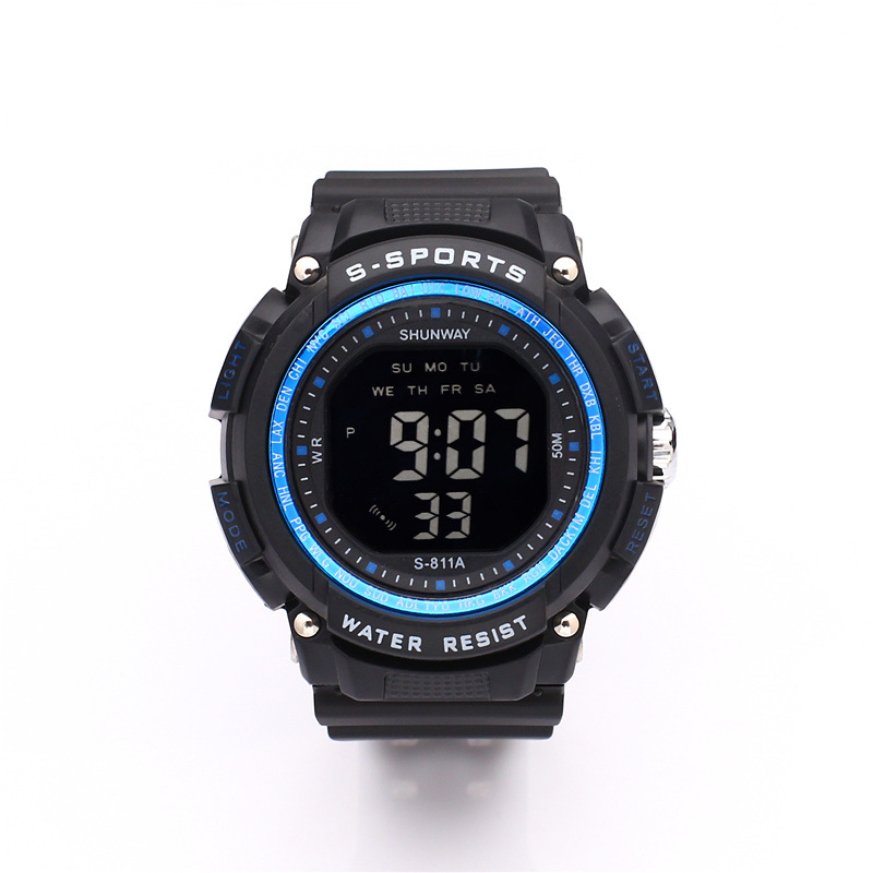 [Manufacturer] New Outdoor Sports Watch Couple Popular Men's Multi-Functional Electronic Watch Can Carve Writing Logo