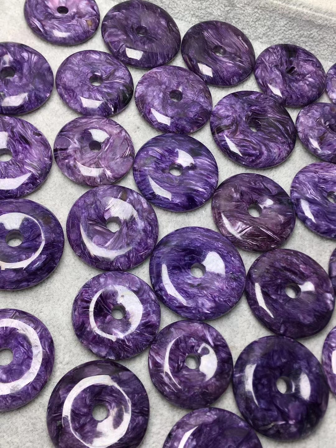 天然紫龙晶平安扣 纹理清晰 颜色紫 克拉汇珠宝-阿里巴巴