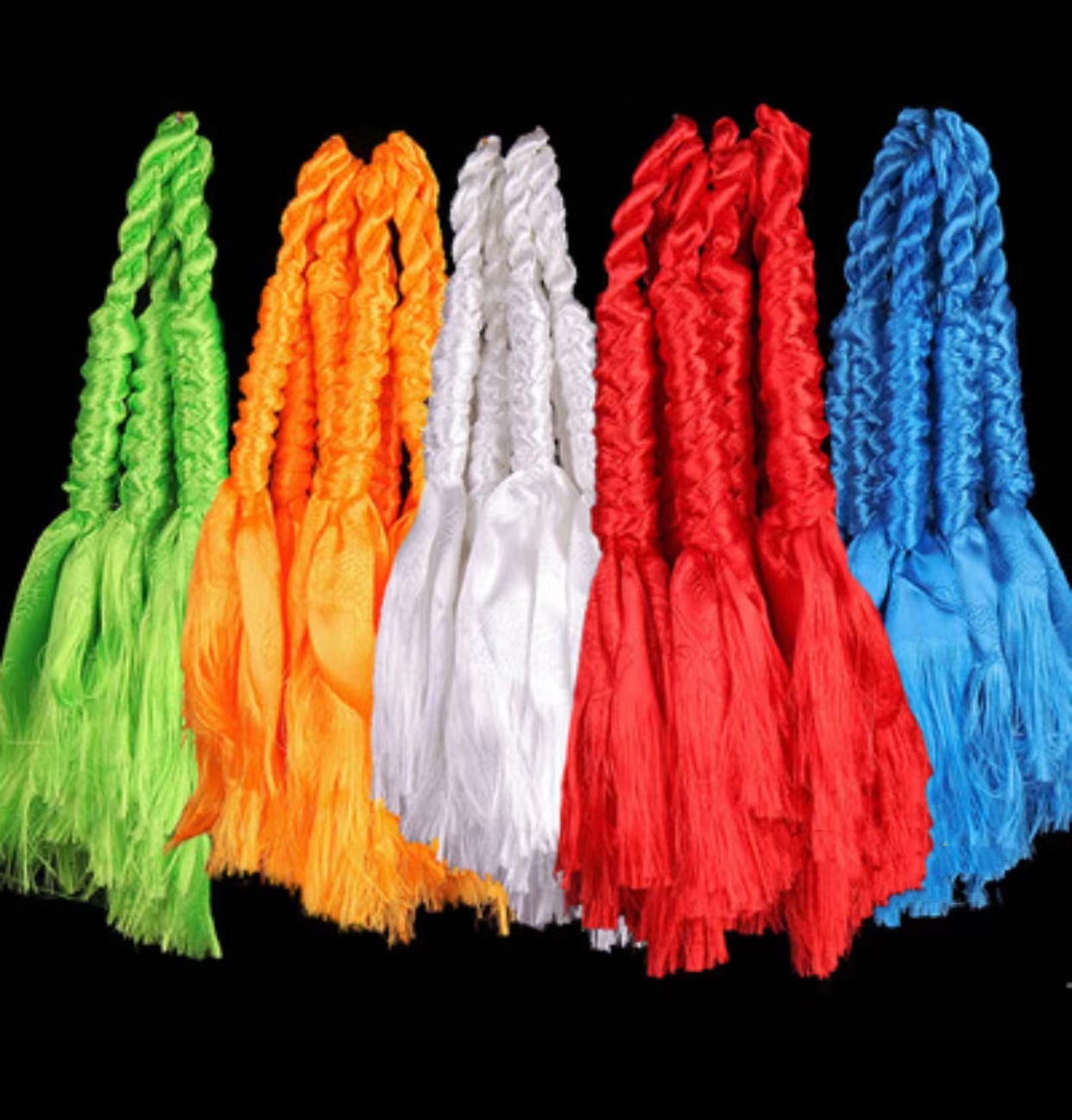 西藏五色龙凤哈达手工编织虫草金刚结车挂挂件佛教用品平安转运