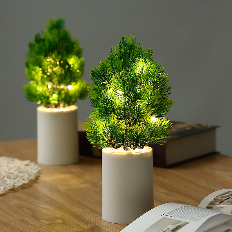 Night Lamp for Christmas Tree Creative Simulation Bouquet Night Light Bedroom Bedside Lamp Ambience Light Home Decoration Desktop Decoration