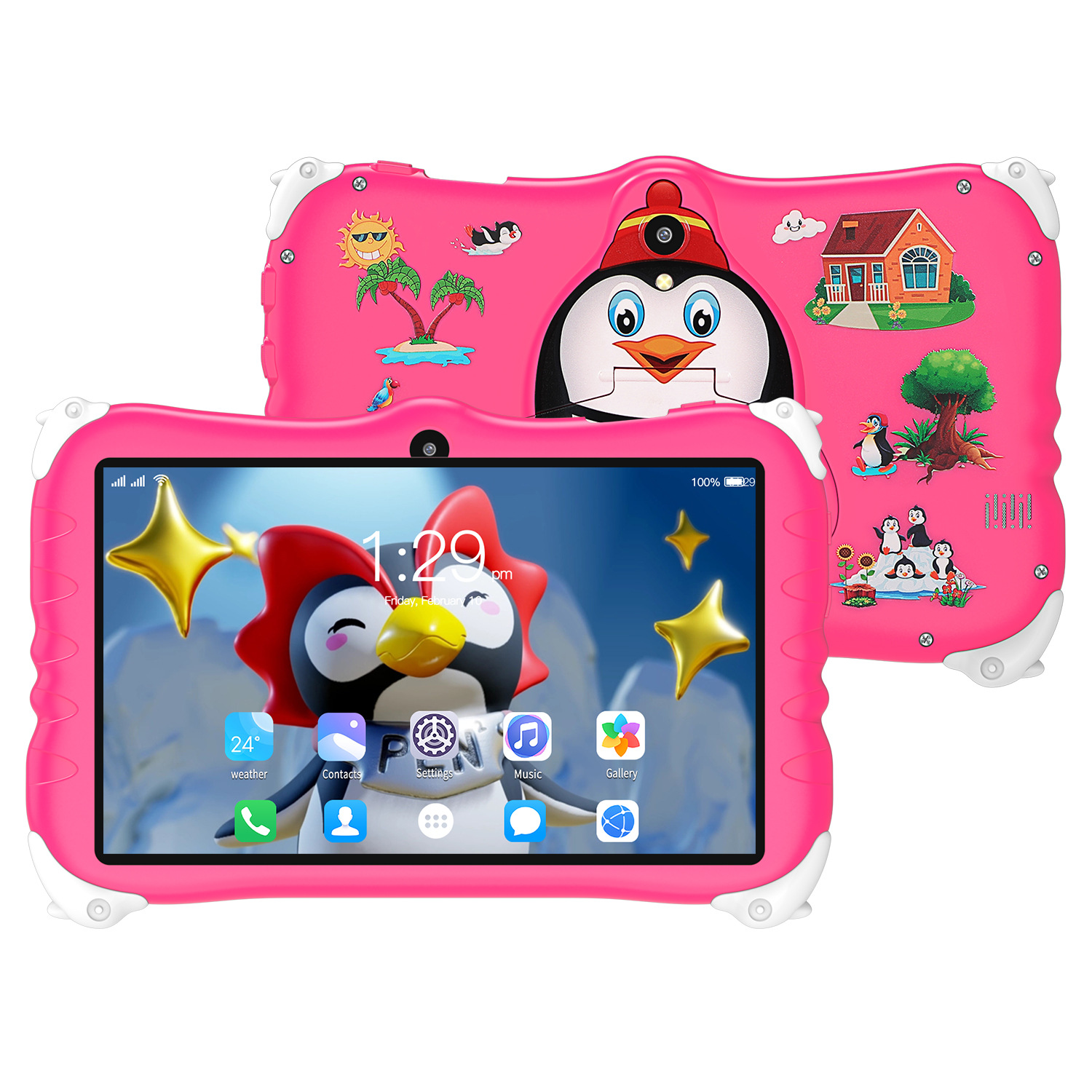 厂家批发直供 7寸儿童平板电脑 wifi版qe 高清屏卡通支架跨境电商