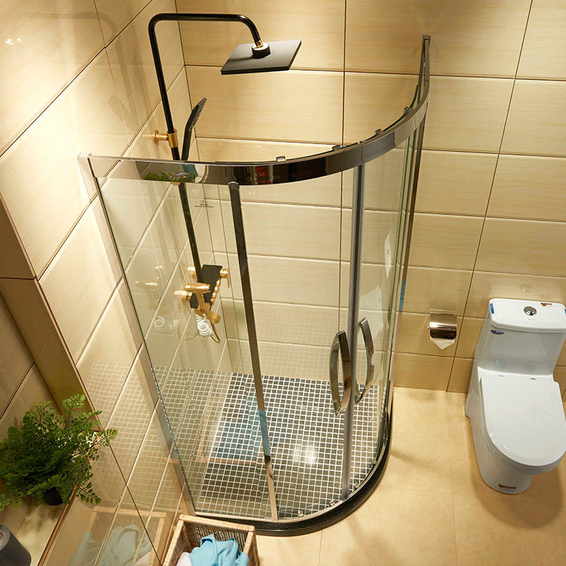 淋浴房扇形 洗澡间干湿分离浴室卫生间玻璃钢隔断洗浴房沐浴房