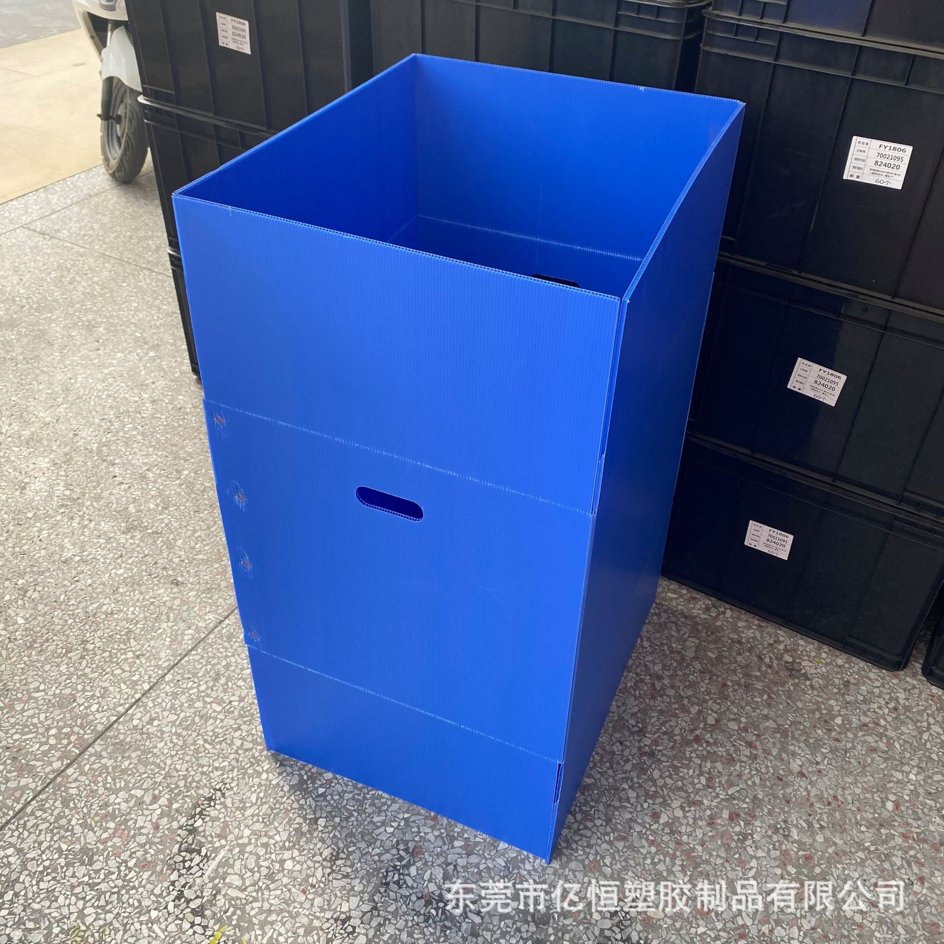 塑料中空板箱 纸箱式真空板周转箱 蓝色万通板纸箱 按尺寸定制