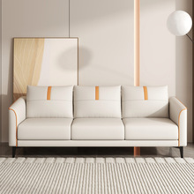 北欧网红公寓简约轻奢三人沙发沙发小户型科技布客厅服装店出租房