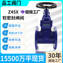 Z45X-16Q 弹性暗杆软密封闸阀重体消防自来水阀门法兰蝶止回球阀