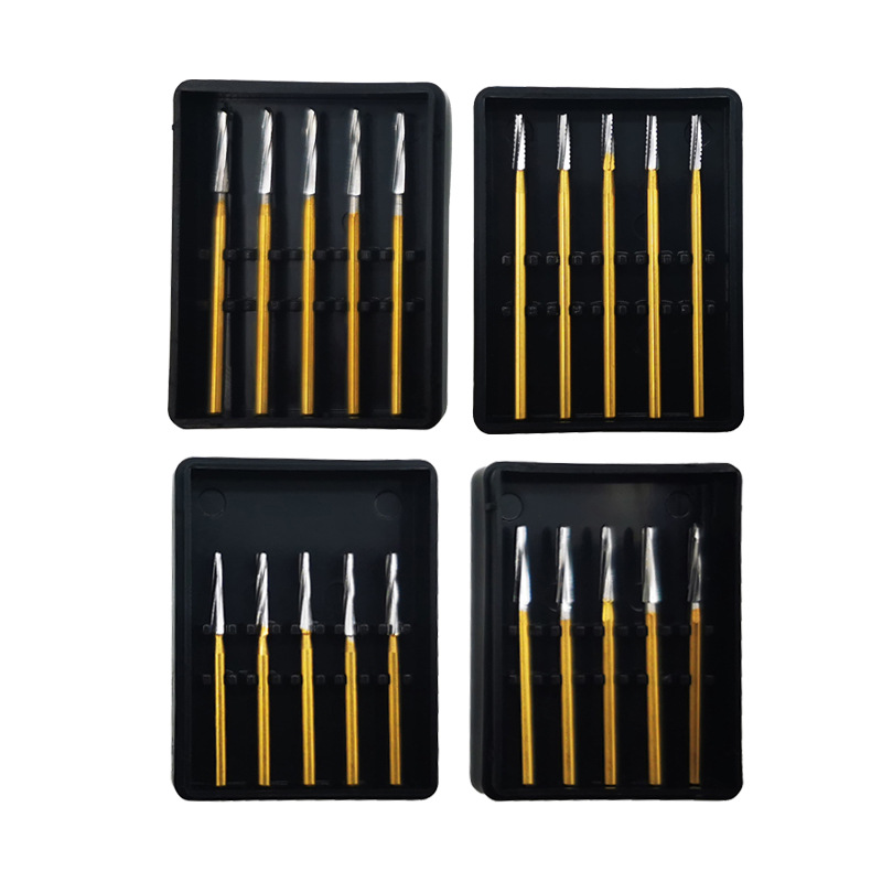 牙科钨钢裂钻 钨钢破冠车针口腔 高速列钻球钻倒锥加长切割开冠针