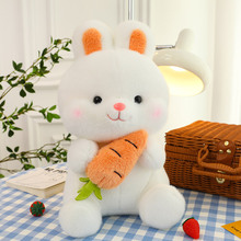 批发抓娃娃机玩偶兔子毛绒玩具可爱胡萝卜小白兔公仔女孩抱枕礼物